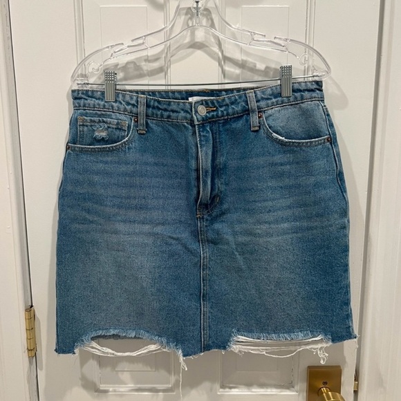 BP. Nordstrom Denim Miniskirt Classic Light Destroy Wash Women’s Size 32 - Picture 2 of 6